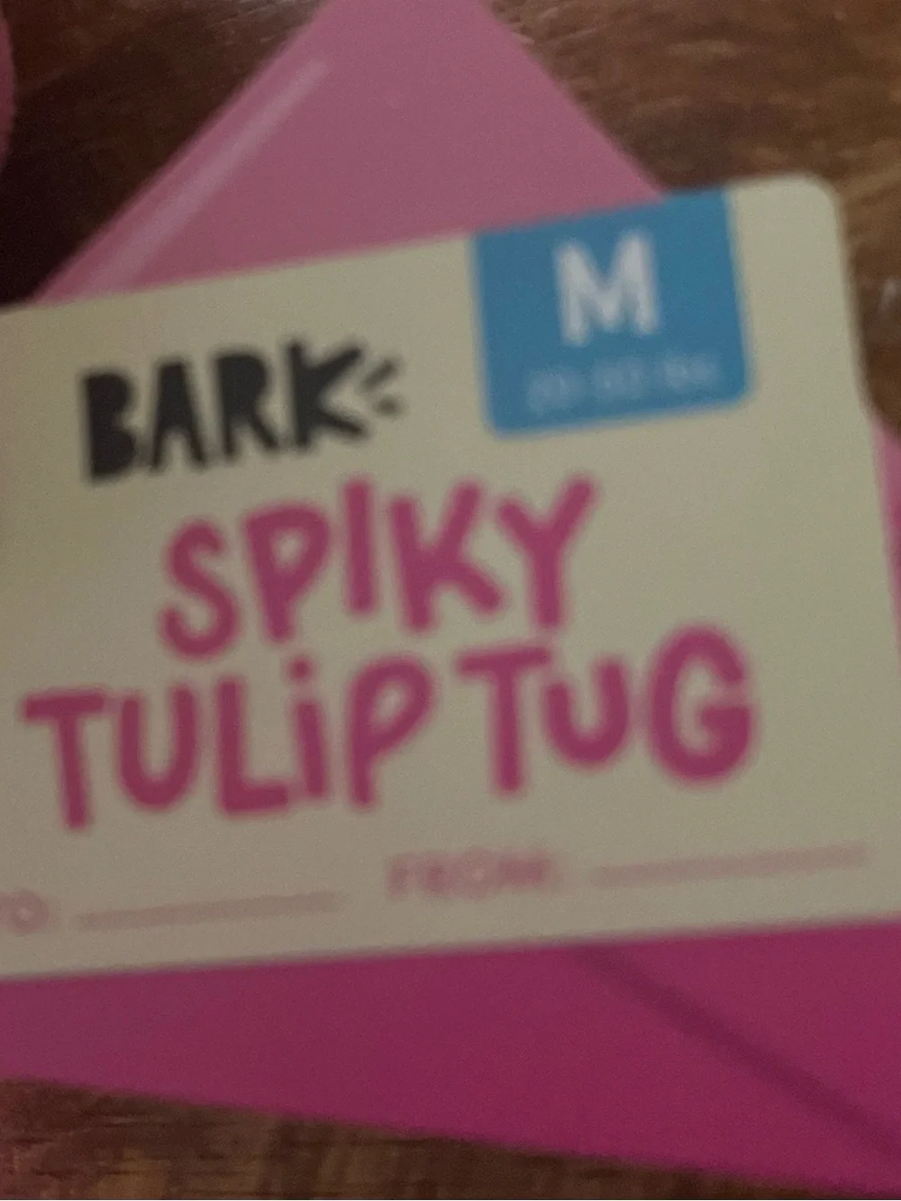Bark Pink Spiky Tulip Tug Plush Toy